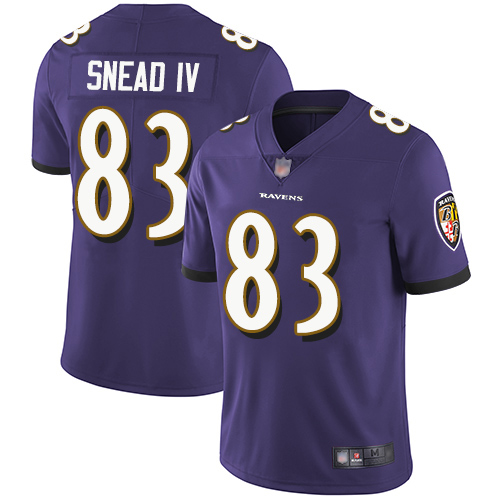 Baltimore Ravens Limited Purple Men Willie Snead IV Home Jersey NFL Football 83 Vapor Untouchable